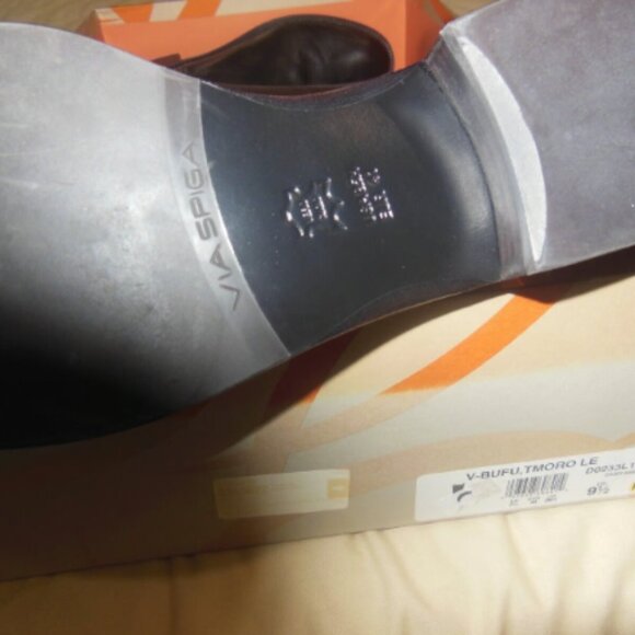VIA SPIGA BUFU T.MORO Brown TALL Knee-Hi Riding Boots Leather Shoes 9.5 NWT - Picture 7 of 11